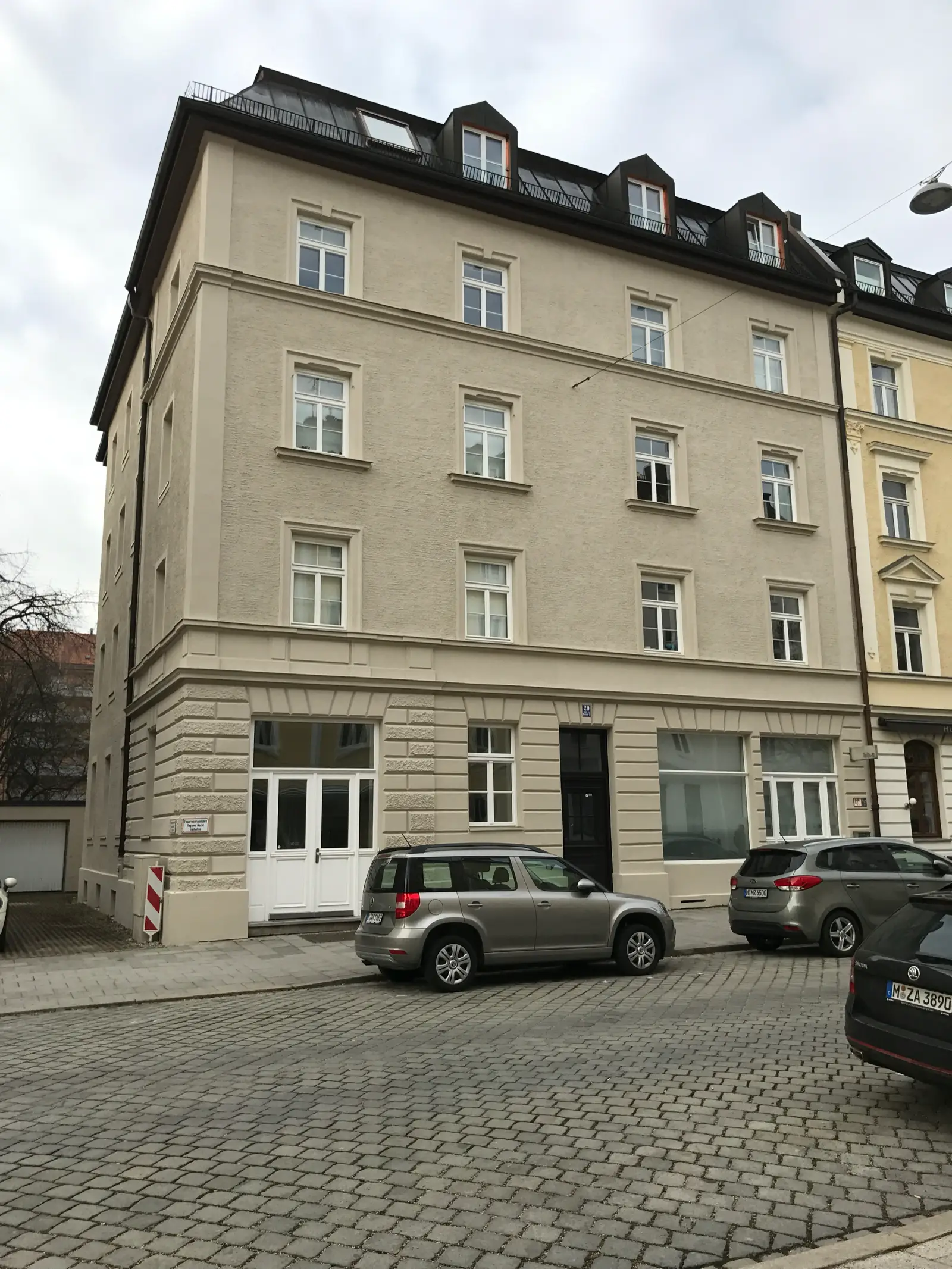 Eckfassade der Oberländerstraße 29, ein Gründerzeit-Baudenkmal